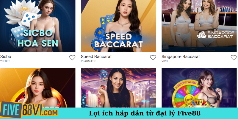 Lợi ích hấp dẫn từ đại lý Five88
