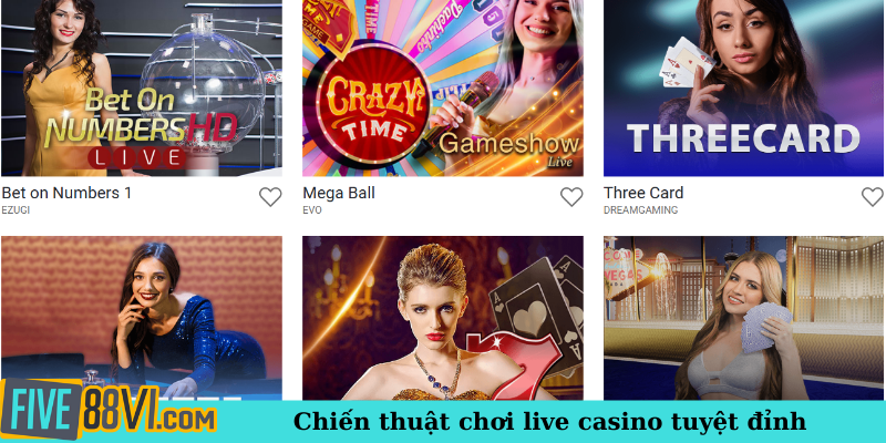 Chiến thuật chơi live casino tuyệt đỉnh