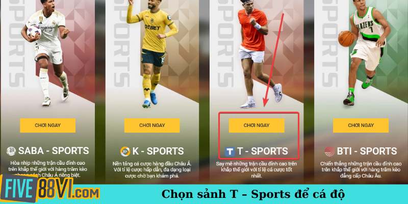Chọn sảnh T – Sports để cá độ