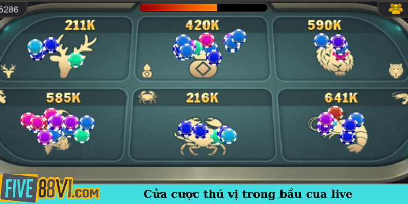 Cửa cược thú vị trong bầu cua live