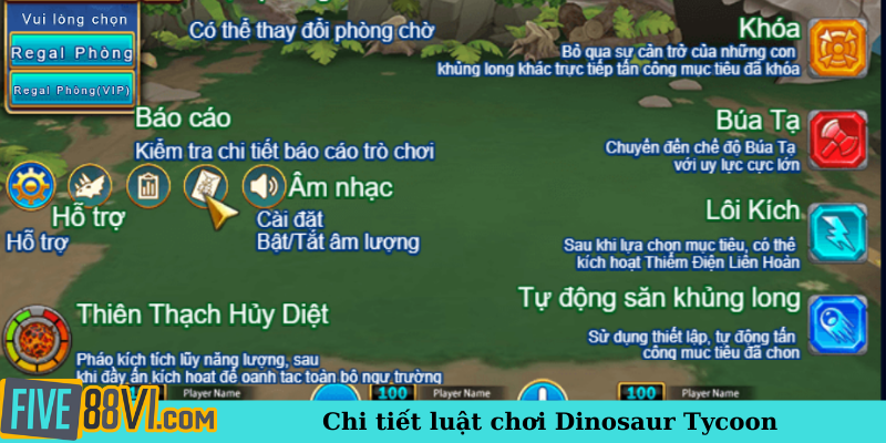 Chi tiết luật chơi Dinosaur Tycoon