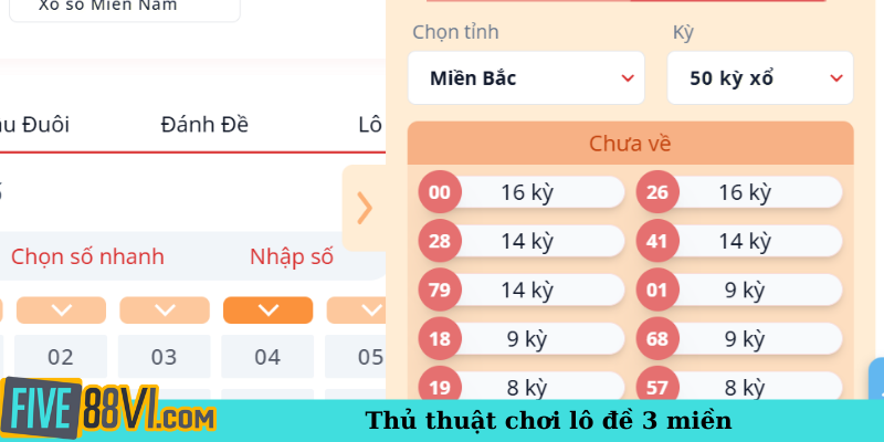 Thủ thuật chơi lô đề 3 miền