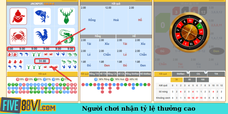 Người chơi nhận tỷ lệ thưởng cao