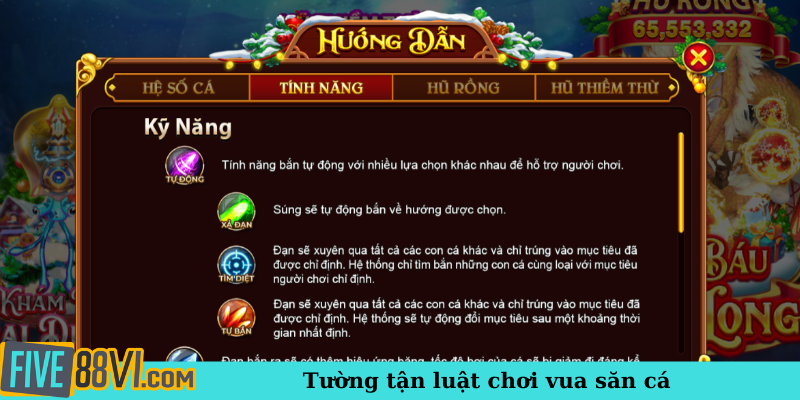Tường tận luật chơi vua săn cá