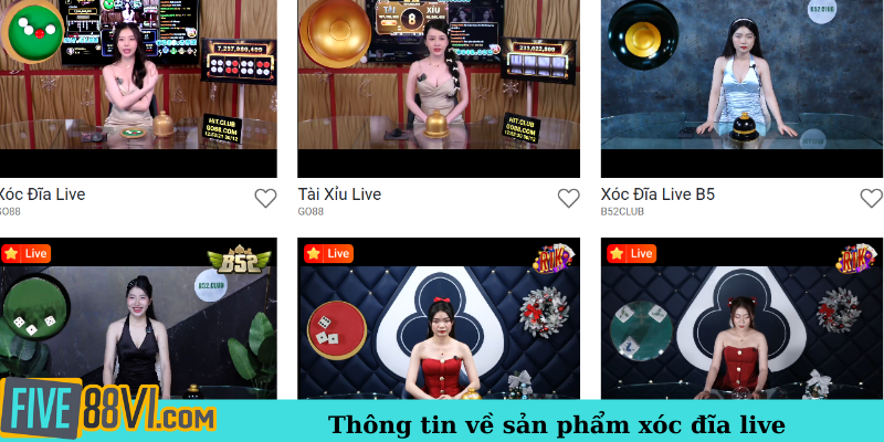 Thông tin về sản phẩm xóc đĩa live